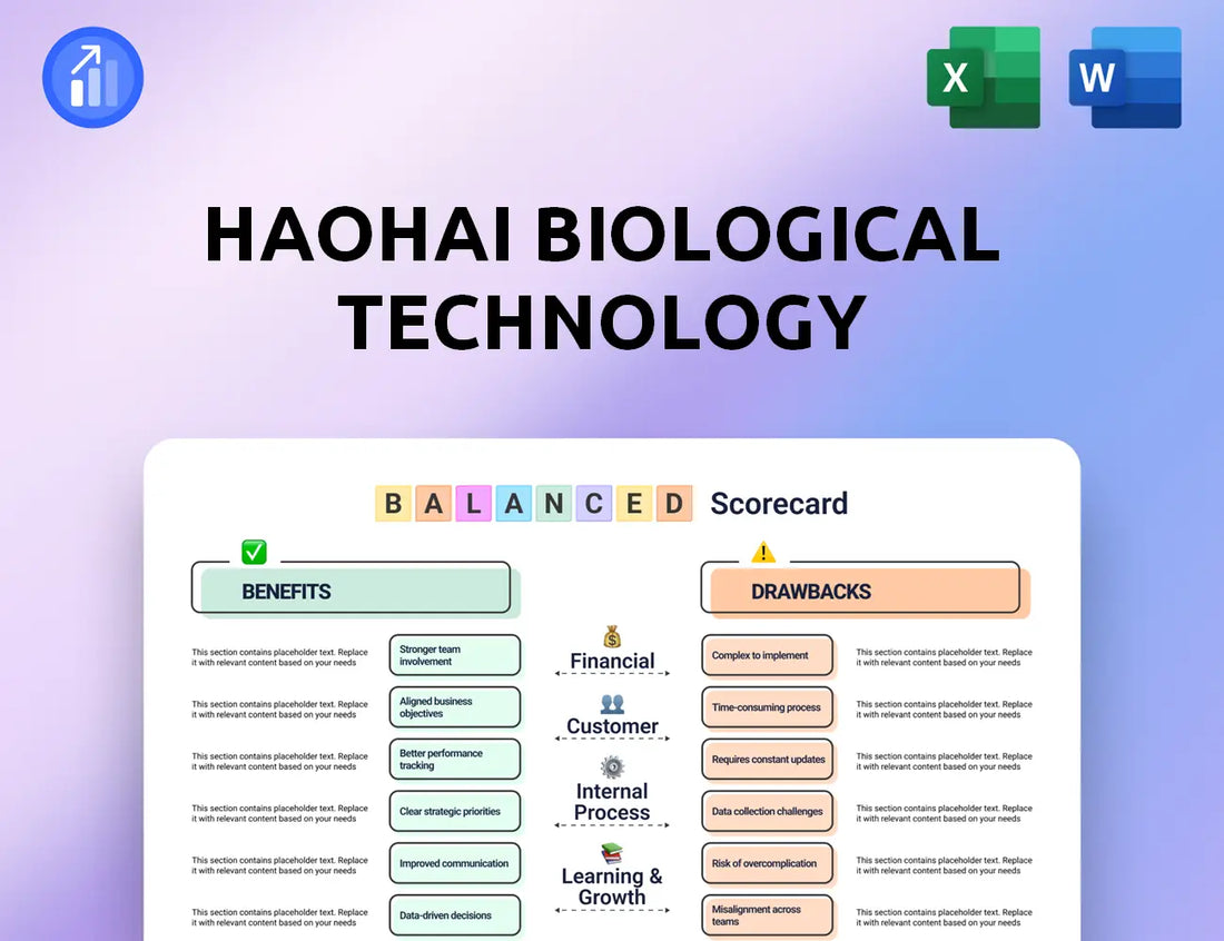 Haohai Biological Technology Balanced Scorecard