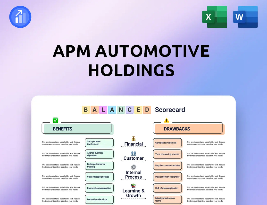 APM Automotive Holdings Balanced Scorecard