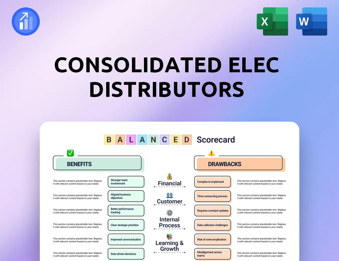 Consolidated Elec Distributors Balanced Scorecard