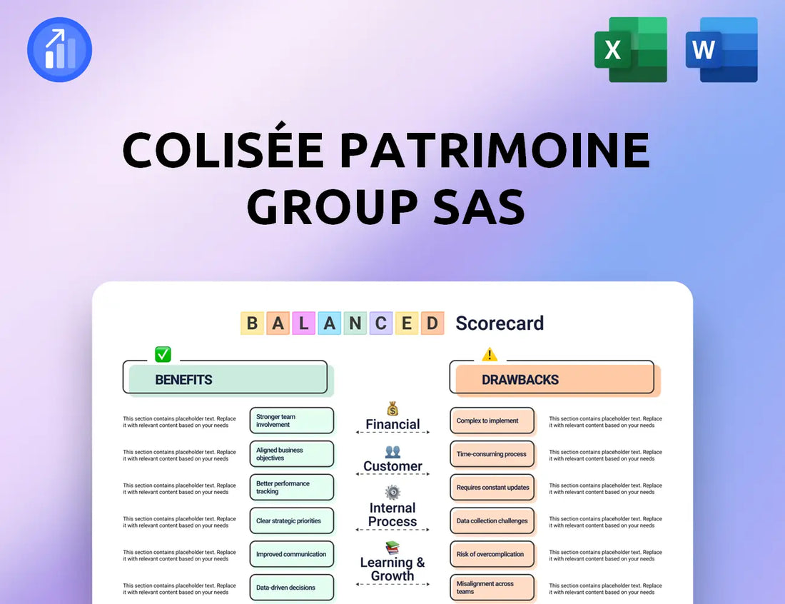 Colisée Patrimoine Group SAS Balanced Scorecard