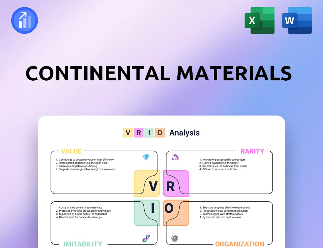Continental Materials VRIO Analysis