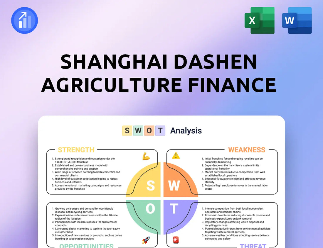Shanghai Dashen Agriculture Finance Technology SWOT Analysis