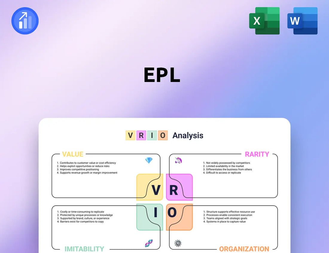 EPL VRIO Analysis