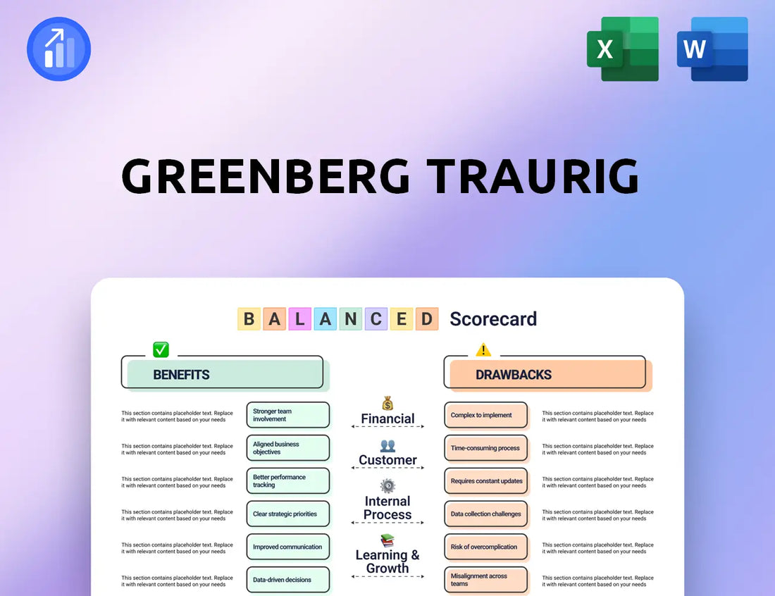 Greenberg Traurig Balanced Scorecard