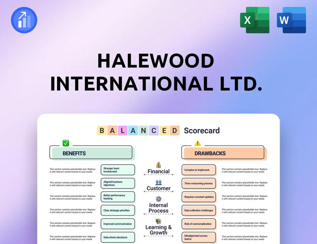 Halewood International Ltd. Balanced Scorecard
