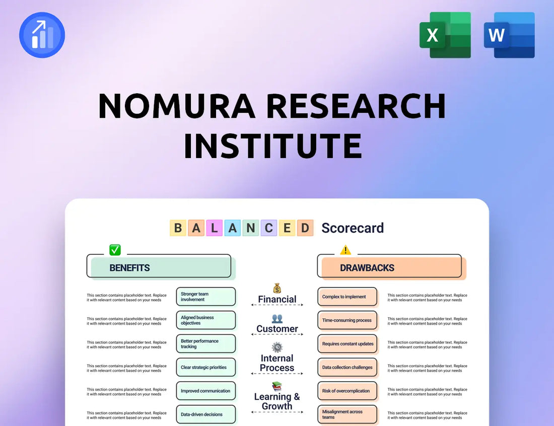 Nomura Research Institute Balanced Scorecard