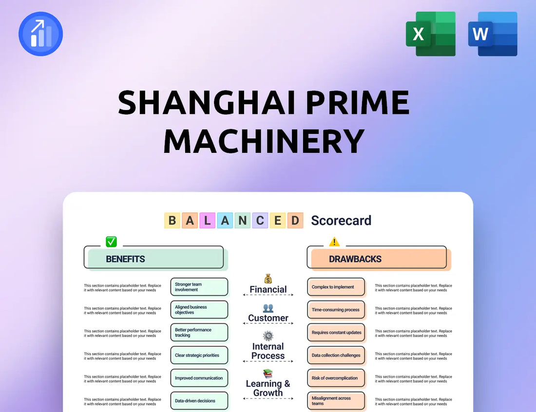 Shanghai Prime Machinery Balanced Scorecard