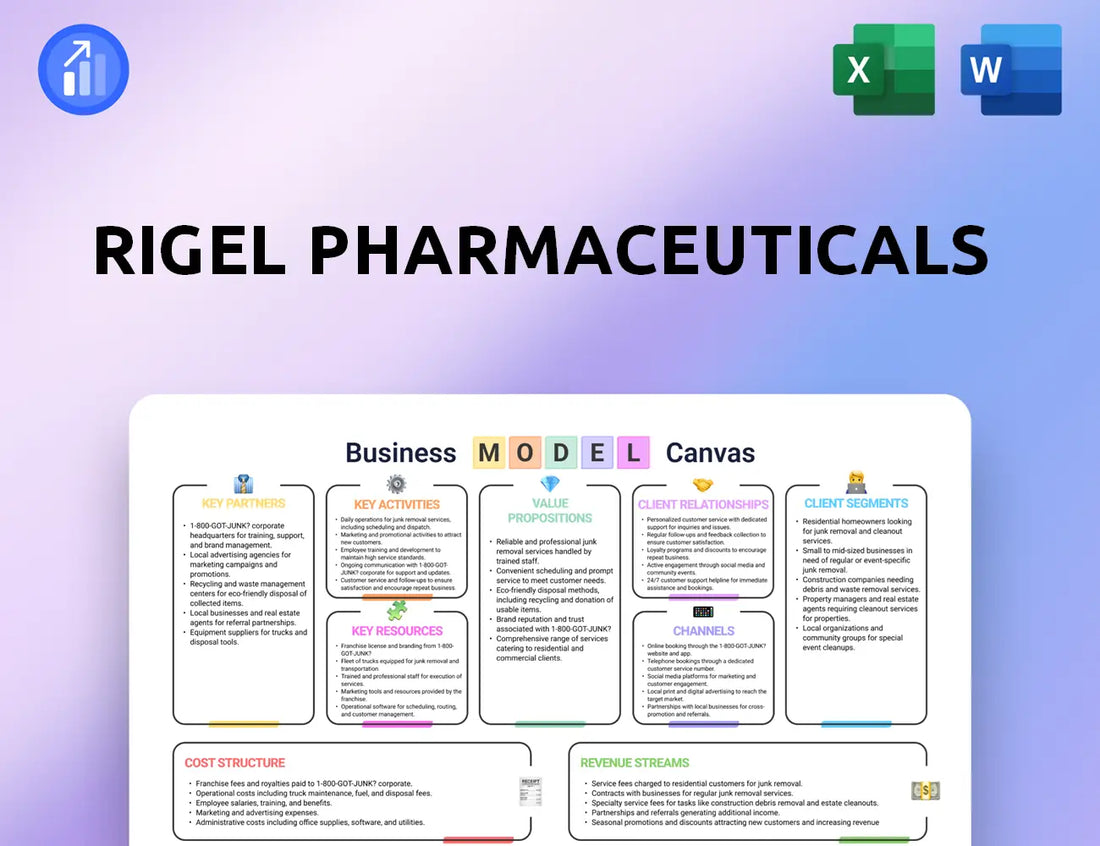 Rigel Pharmaceuticals Business Model Canvas